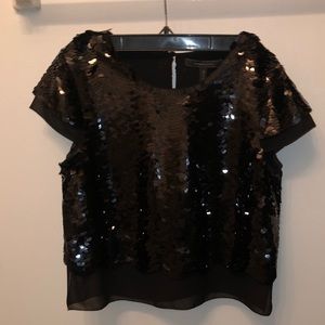 BCBGMaxAzria paillette sequin top